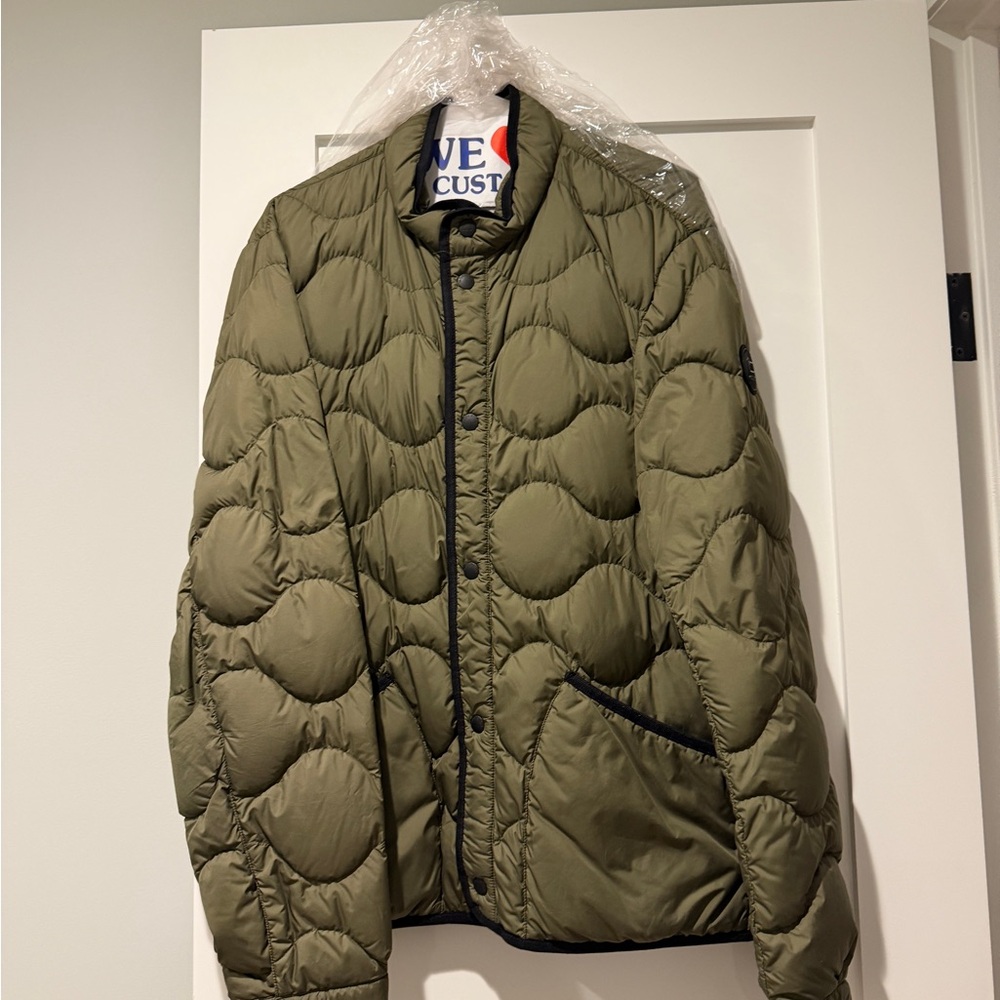 Olive Green Quilted Men's Jacket Woolrich XL